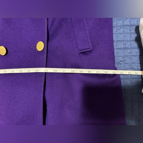 Vintage Portrait 100% Wool Purple Women's Coat - Picture 9 of 15
